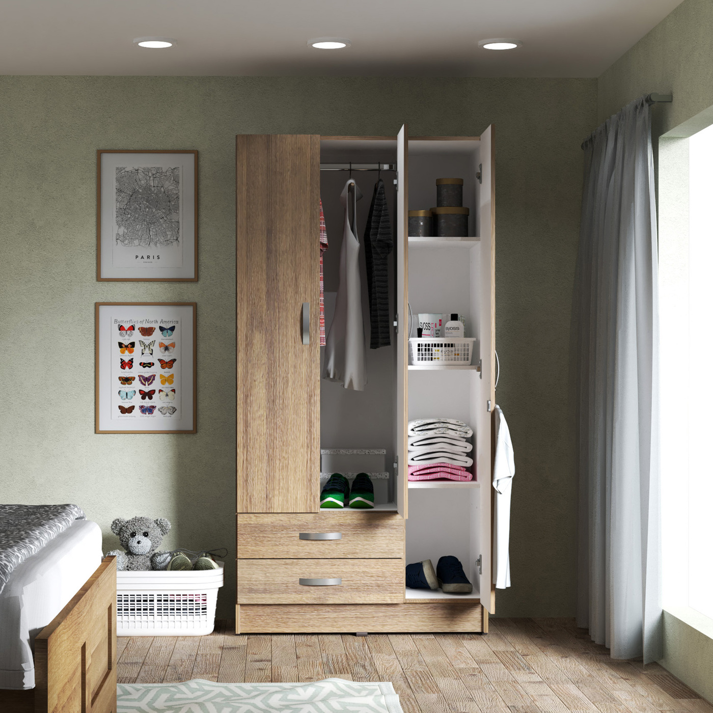 ARMARIO 180x91.5x45 AM20223 AMARETO D/B