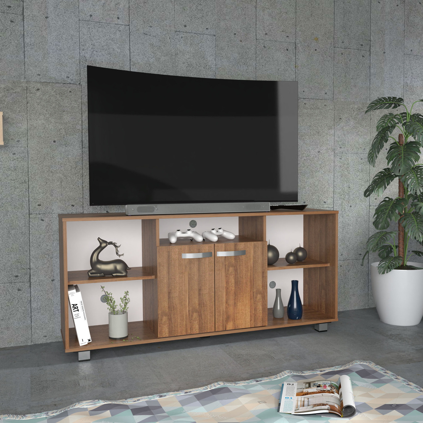 MESA TV/VIDEO 65x140x36 MTV17719 AMARETO TV HASTA 60''