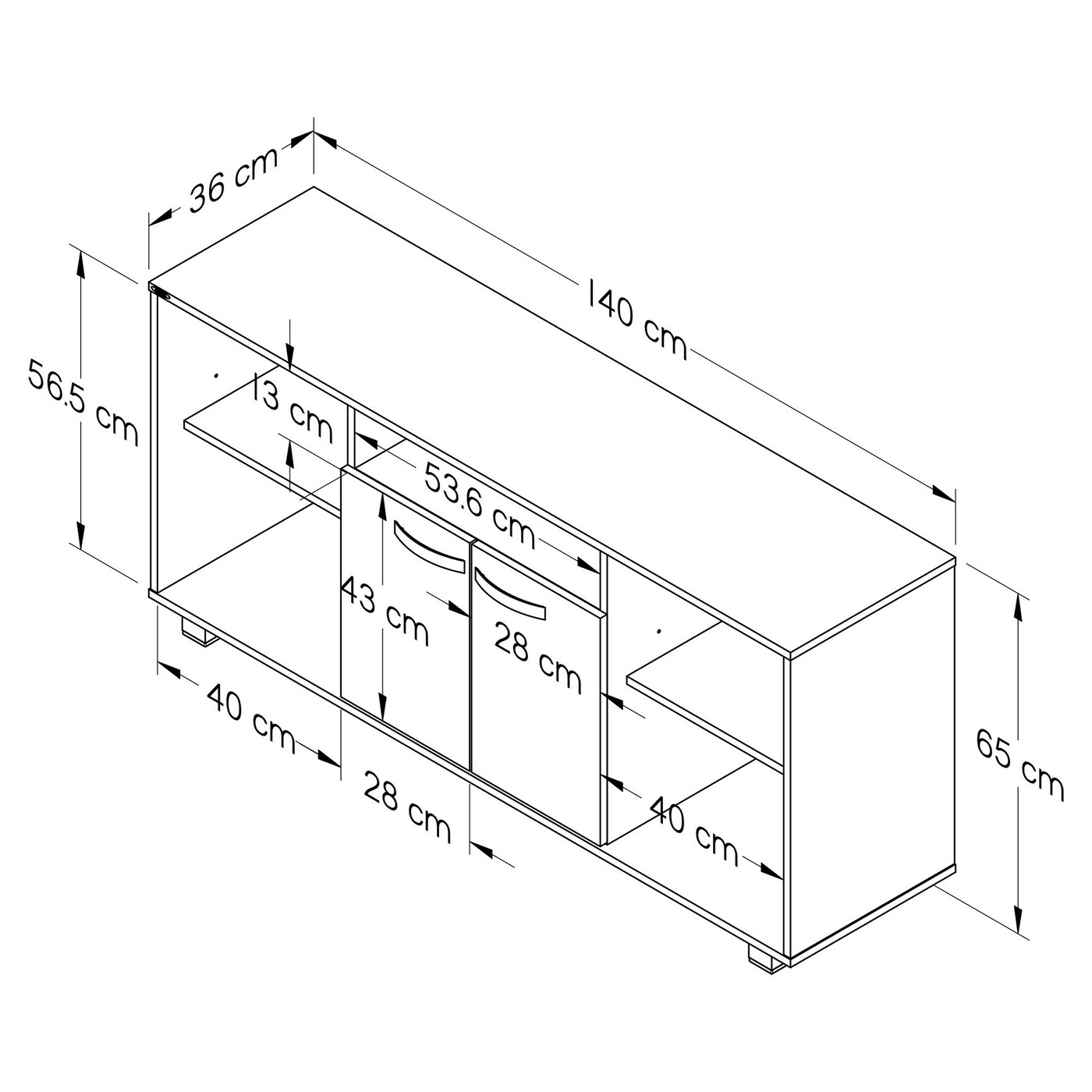 MESA TV/VIDEO 65x140x36 MTV17719 AMARETO TV HASTA 60'' - Image 6