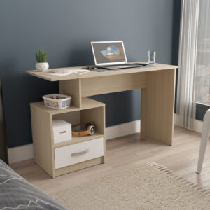 ESCRITORIO 75x120x50 ES4603 ARENA/BLANCO