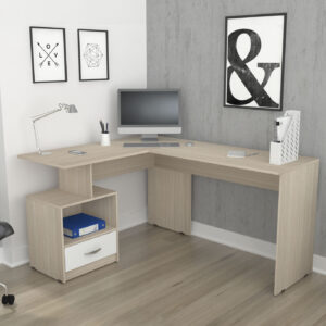 ESTACION DE TRABAJO 75x150x120 ET4615 ARENA/BLANCO