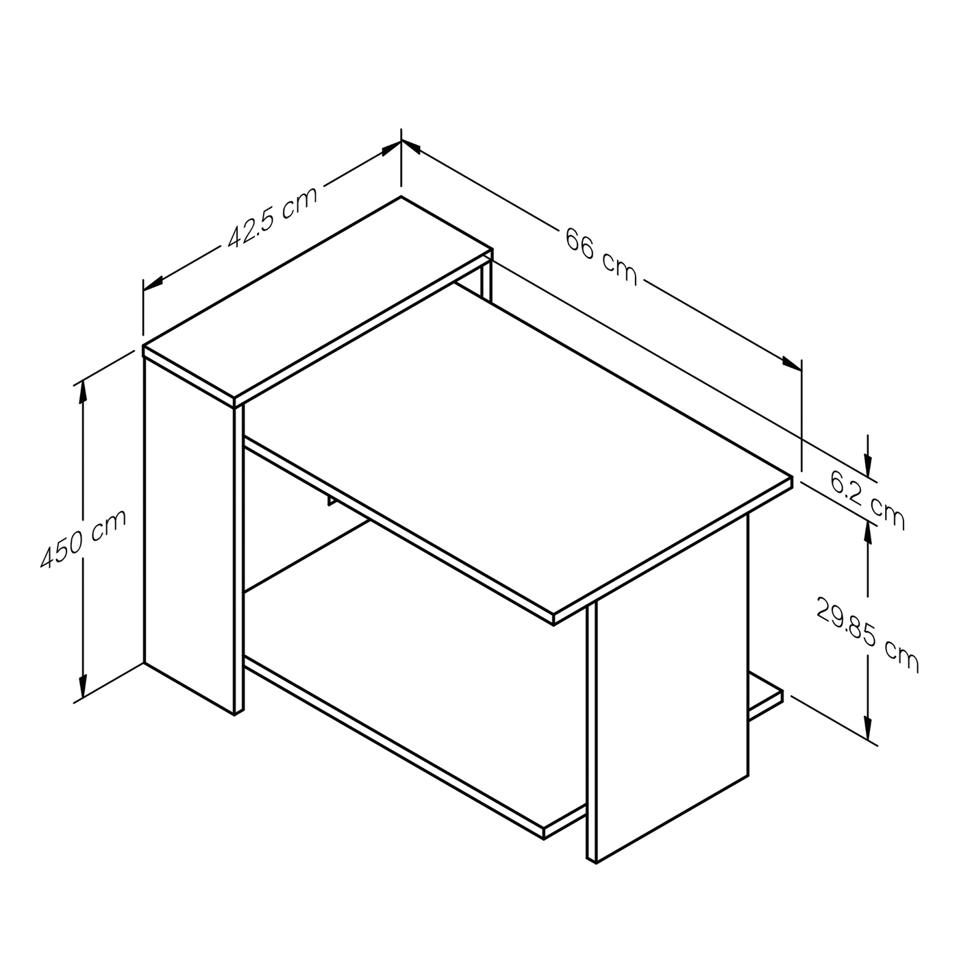 MESA CENTRO SALA 45x66x42.5 MCS15106 AMARETTO/BLA - Image 6