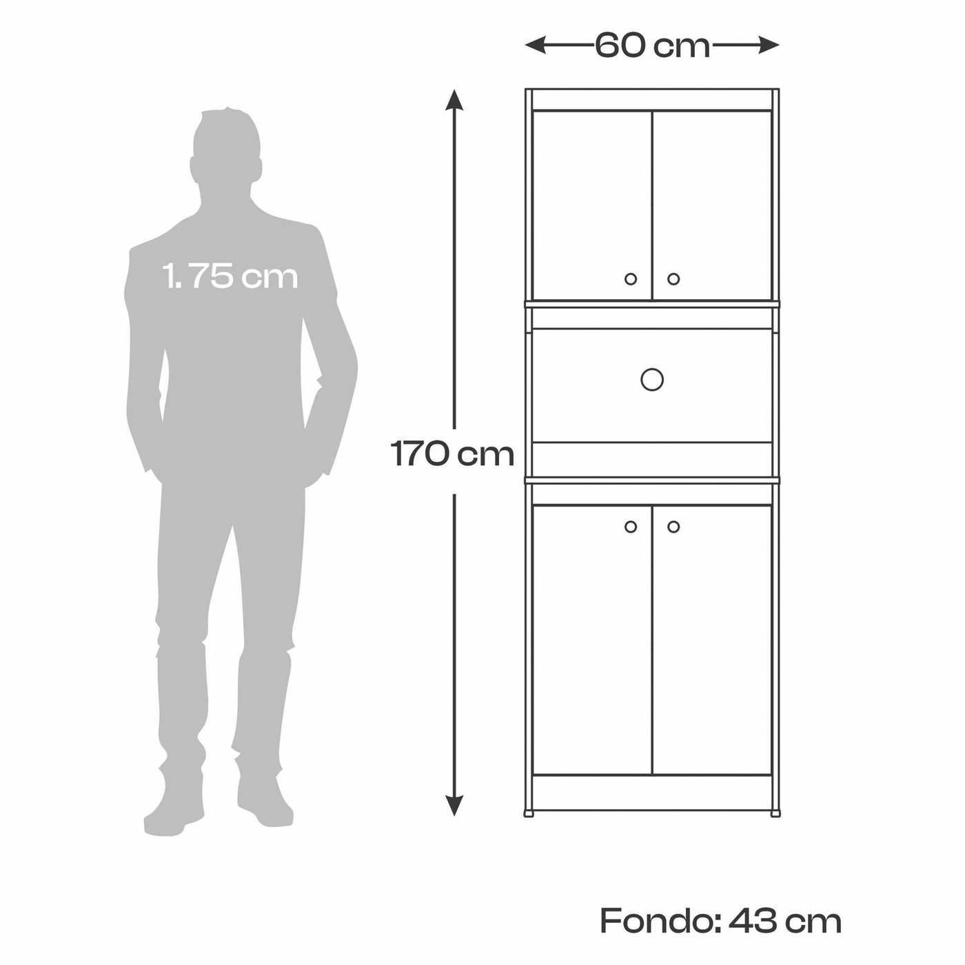 ALACENA AL3513 170x60x43 BLANCO/TRIBECA - Image 7
