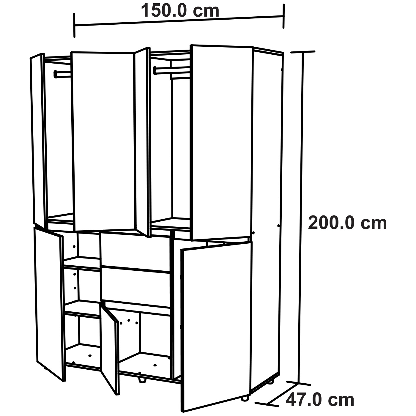 ARMARIO 200x150x47 AM25623 ARENA D/B - Image 6