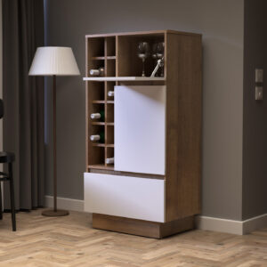 MUEBLE BAR 118x60x39 MB2022 AMARETTO/BLANCO
