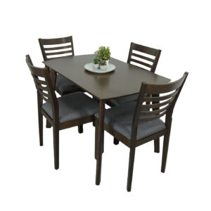 COMEDOR TRAMONTINO GRIS/CAFE 4 PUESTOS