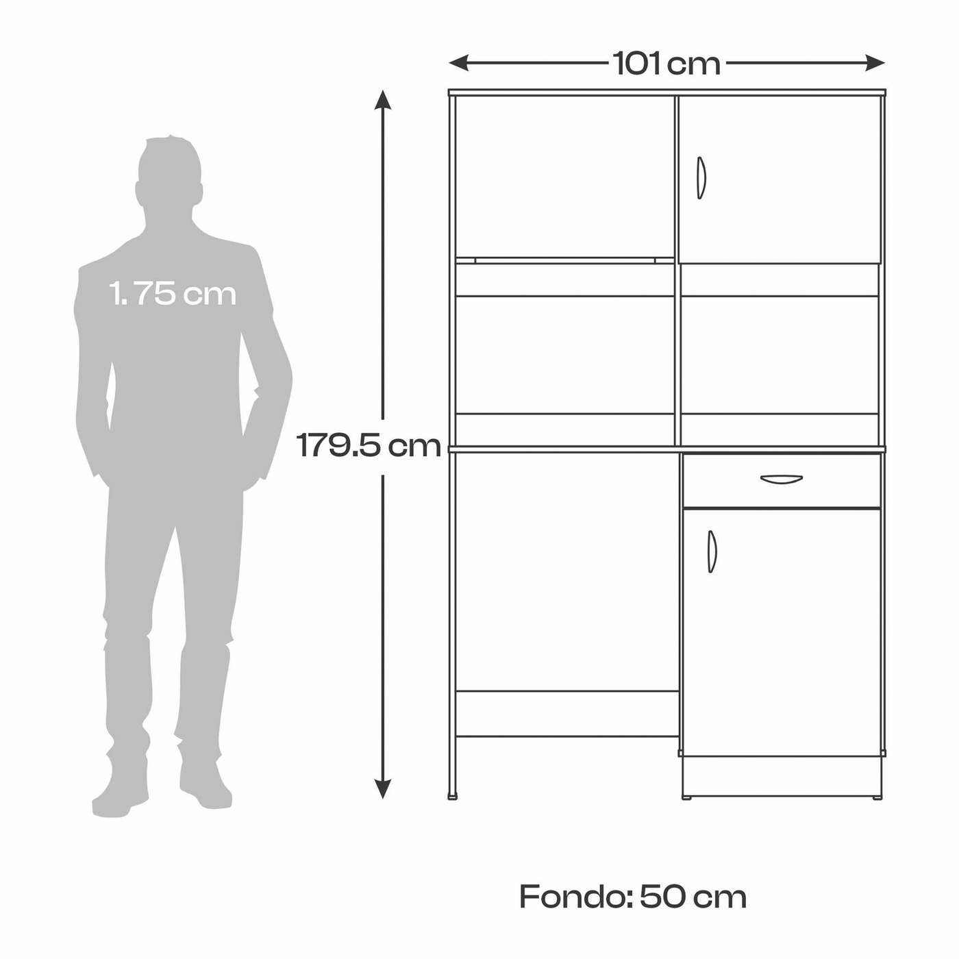 ALACENA AL6313 179.5x101x50 BLANCO - Image 7