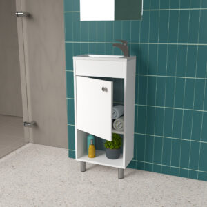 GABINETE BAÑO GB8926 RH BLANCO CON LAVAMANOS