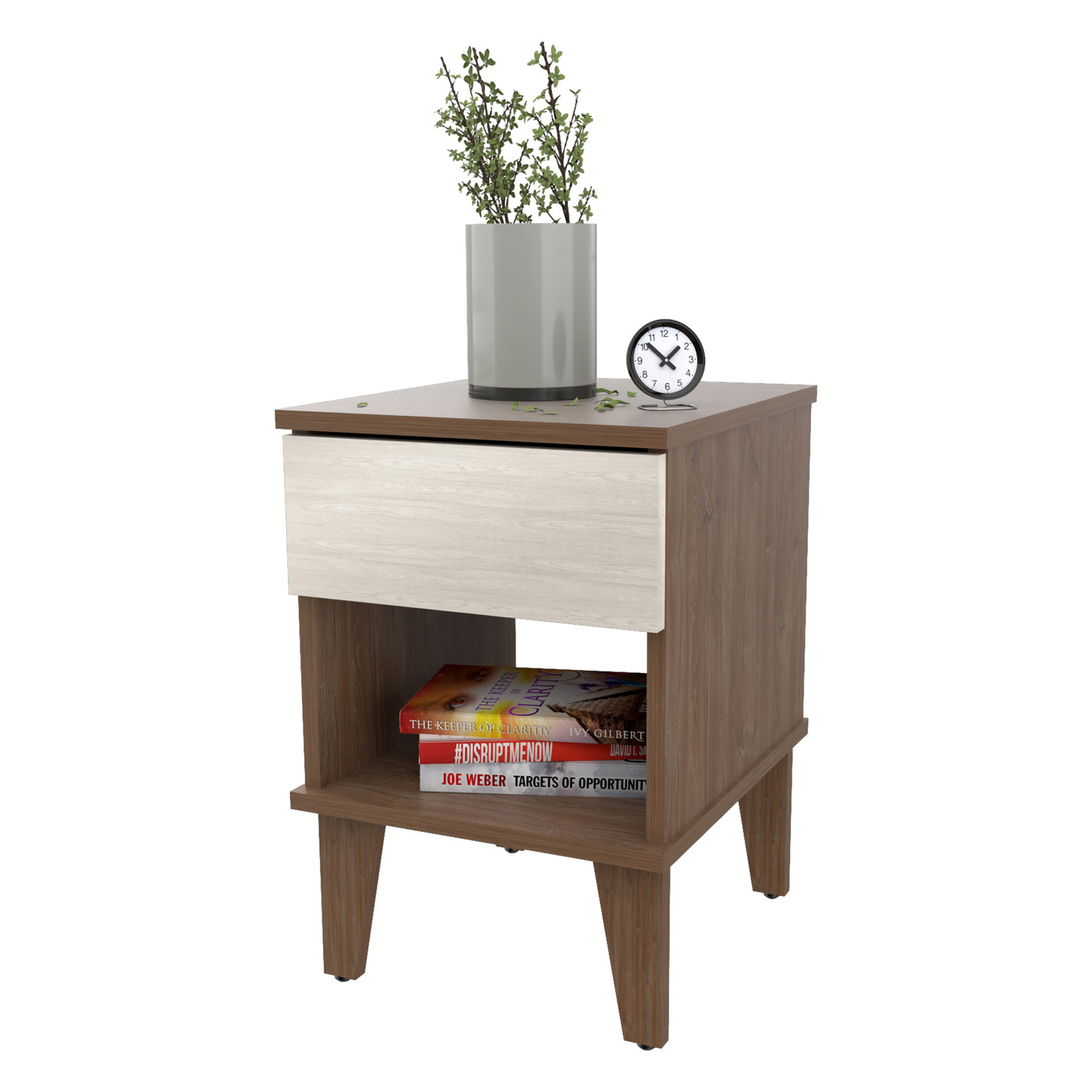 MESA DE NOCHE 49x33x38 MN6110 AMARETTO/BLANCO - Image 5