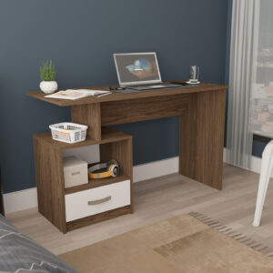 ESCRITORIO 75x120x50 ES4603 COÑAC/BLANCO