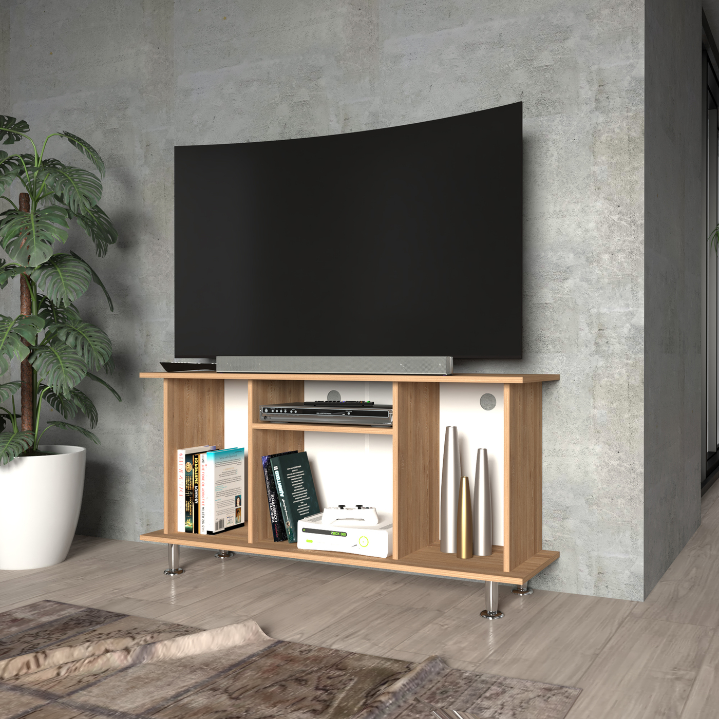 MESA TV/VIDEO 61x120x35 MTV5219 AMARETO TV HASTA 50''