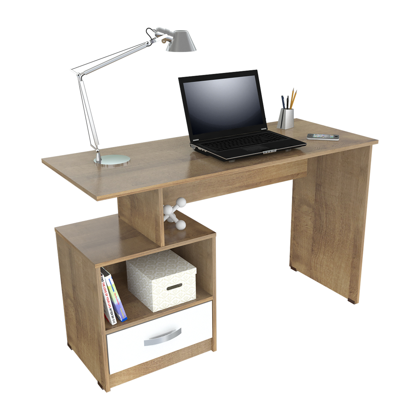 ESCRITORIO 75x120x50 ES4603 AMARETTO/BLANCO - Image 2