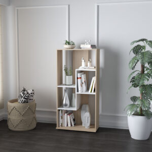 BIBLIOTECA 120x60x30 BE16704 ARENA/BLANCO