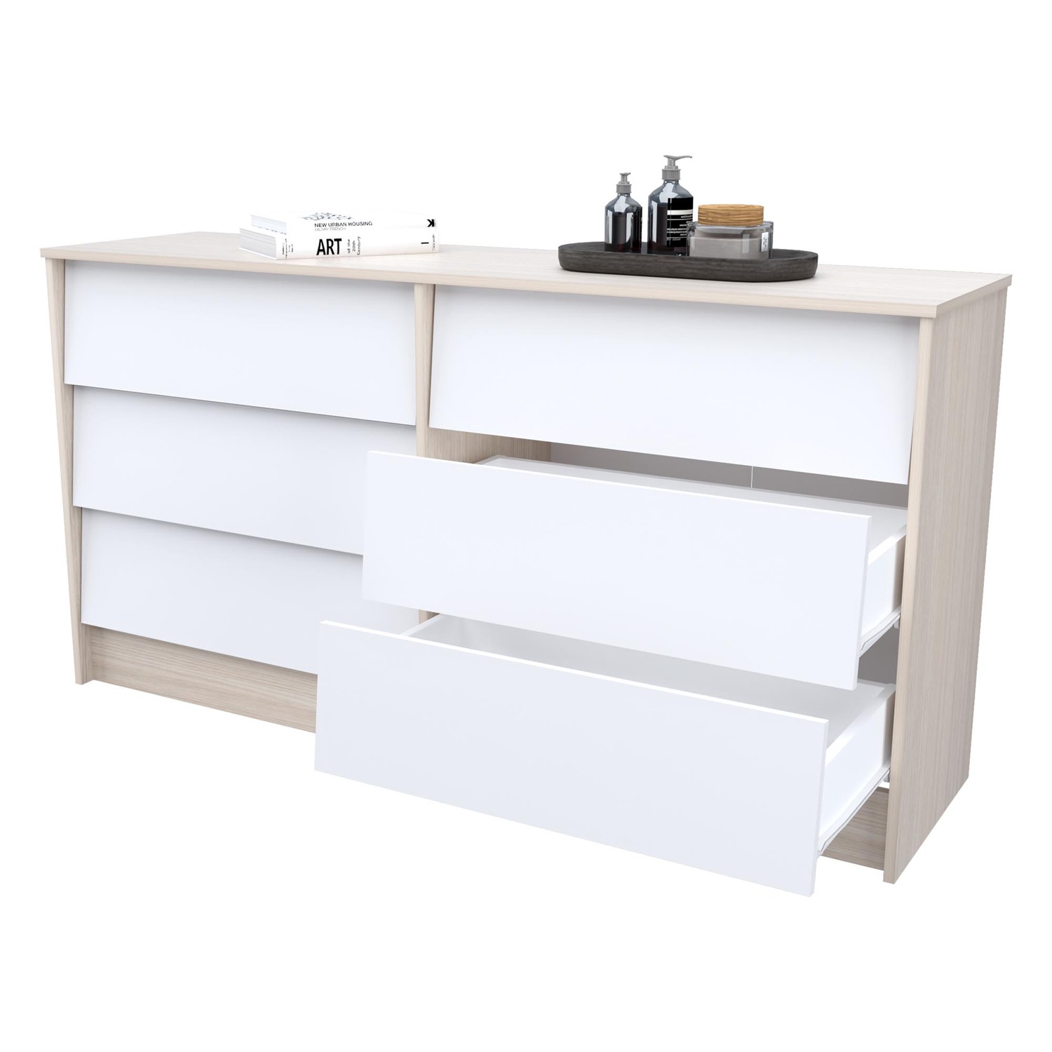 COMODA 79x150x40 COM10128 ARENA/BLANCO - Image 2