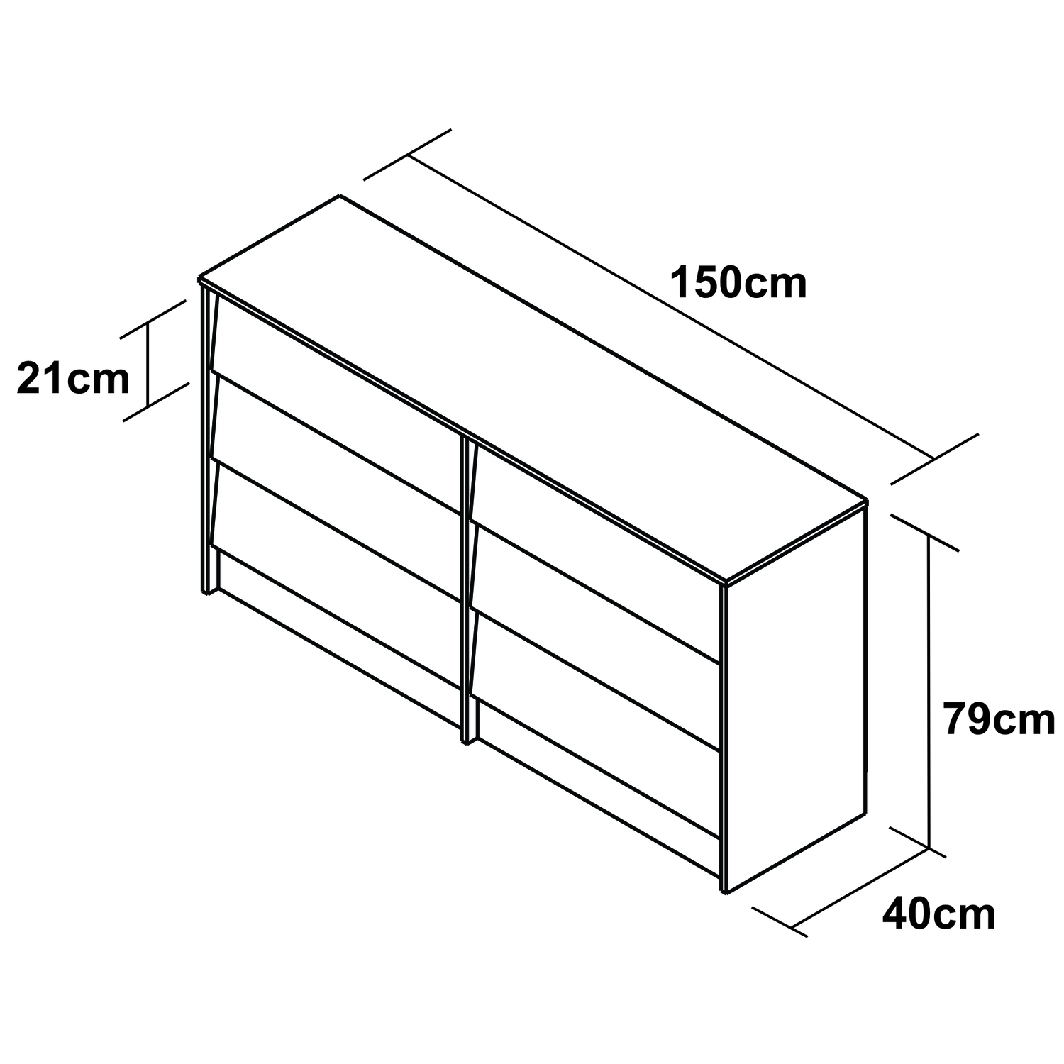 COMODA 79x150x40 COM10128 ARENA/BLANCO - Image 6