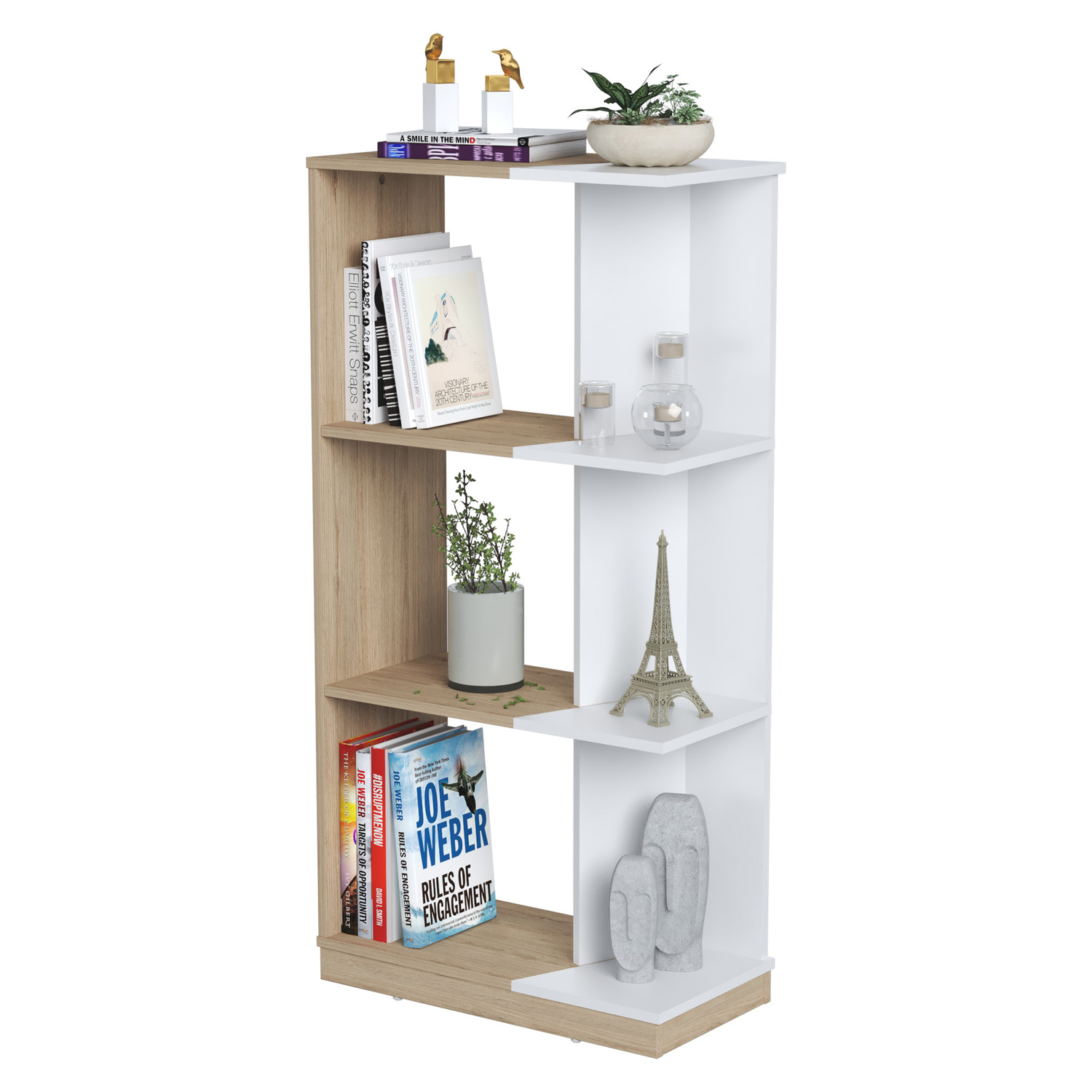 BIBLIOTECA 120x60x30 BE17604 ARENA/BLANCO - Image 2