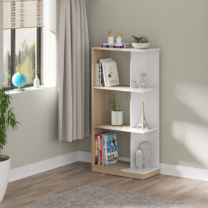 BIBLIOTECA 120x60x30 BE17604 ARENA/BLANCO