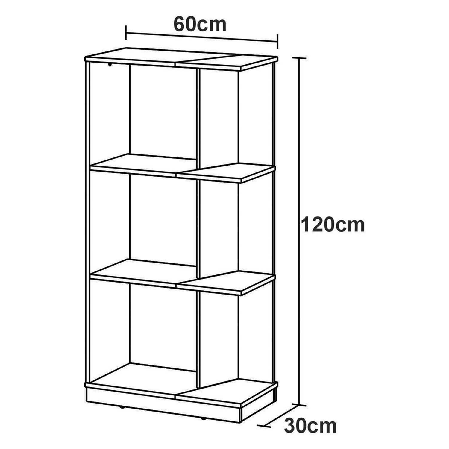 BIBLIOTECA 120x60x30 BE17604 ARENA/BLANCO - Image 6