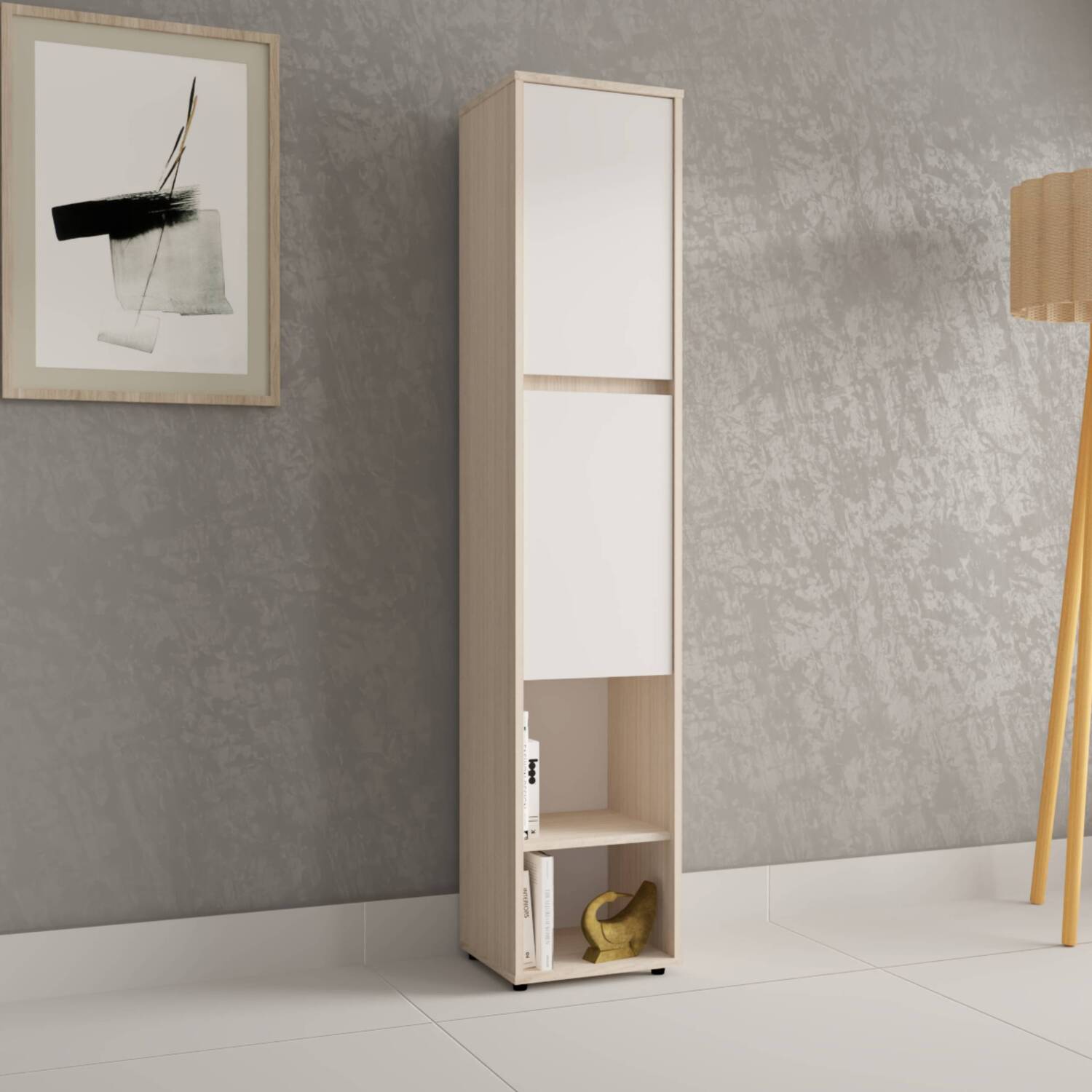 BIBLIOTECA 166x33.4x30 B2P17405 ARENA/BLANCO