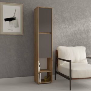 BIBLIOTECA 166x33.4x30 B2P17405 AMARETTO/PLOMO
