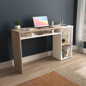 ESCRITORIO 75X120X40 ES24403 ARENA/BLANCO