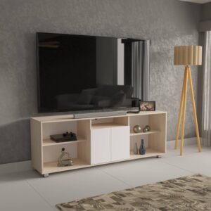 MESA TV/VIDEO 63.5x180x40 MTV27019 ARENA/BLANCO HASTA 80''