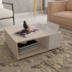 MESA CENTRO SALA 26.5X70X50 MCS17406 ARENA/BLANCO
