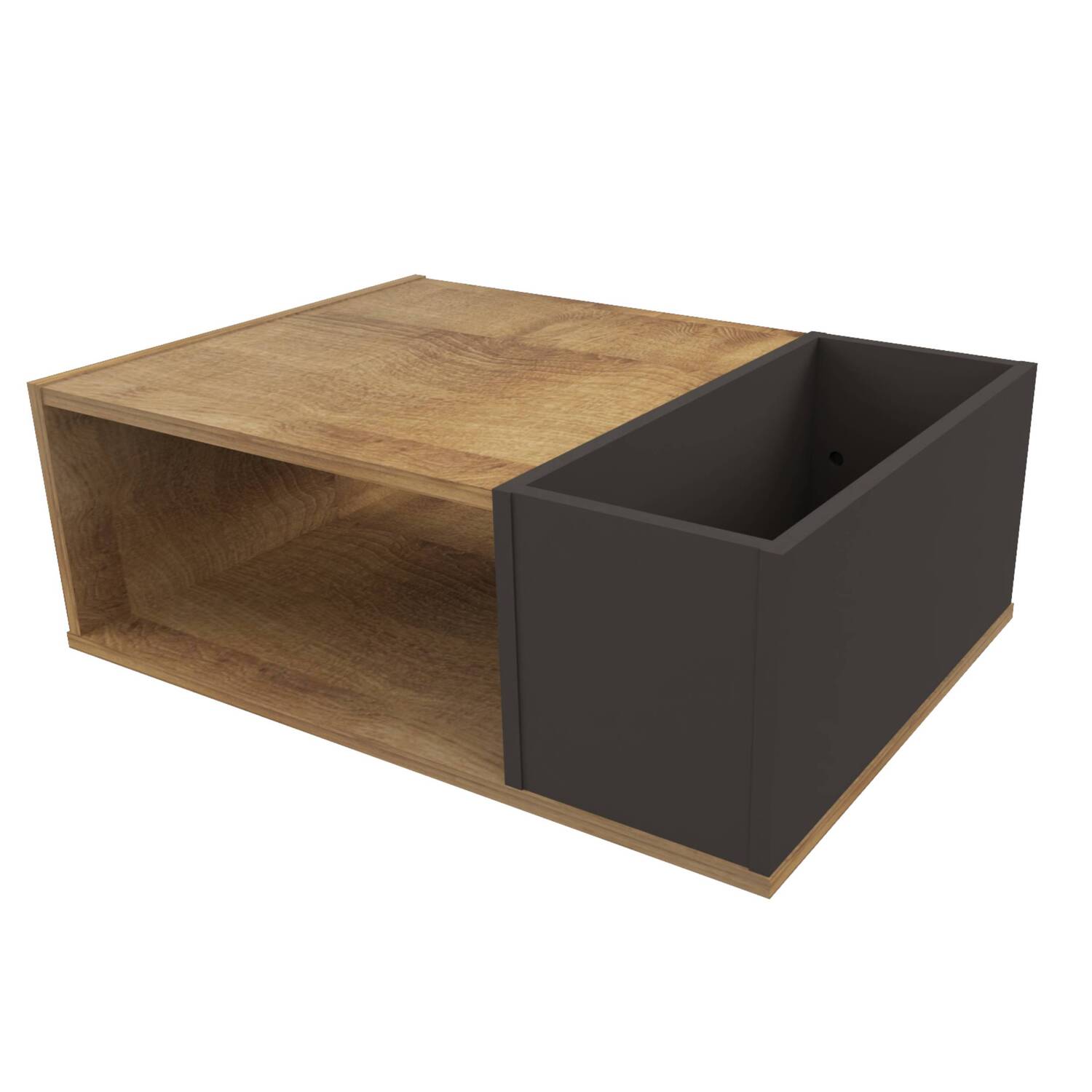 MESA CENTRO SALA 26.5X70X50 MCS17406 AMARETTO/PLOMO - Image 4