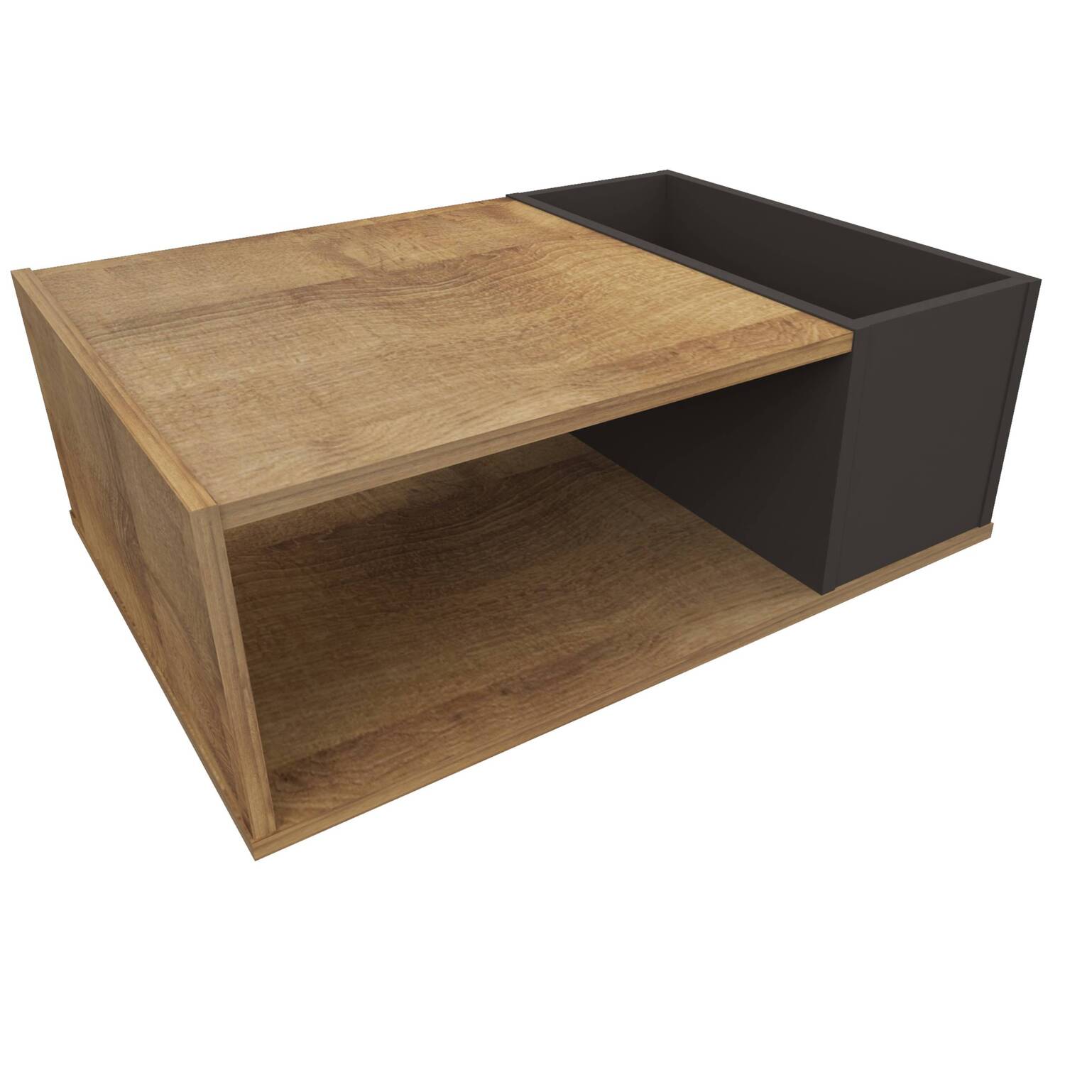 MESA CENTRO SALA 26.5X70X50 MCS17406 AMARETTO/PLOMO - Image 5