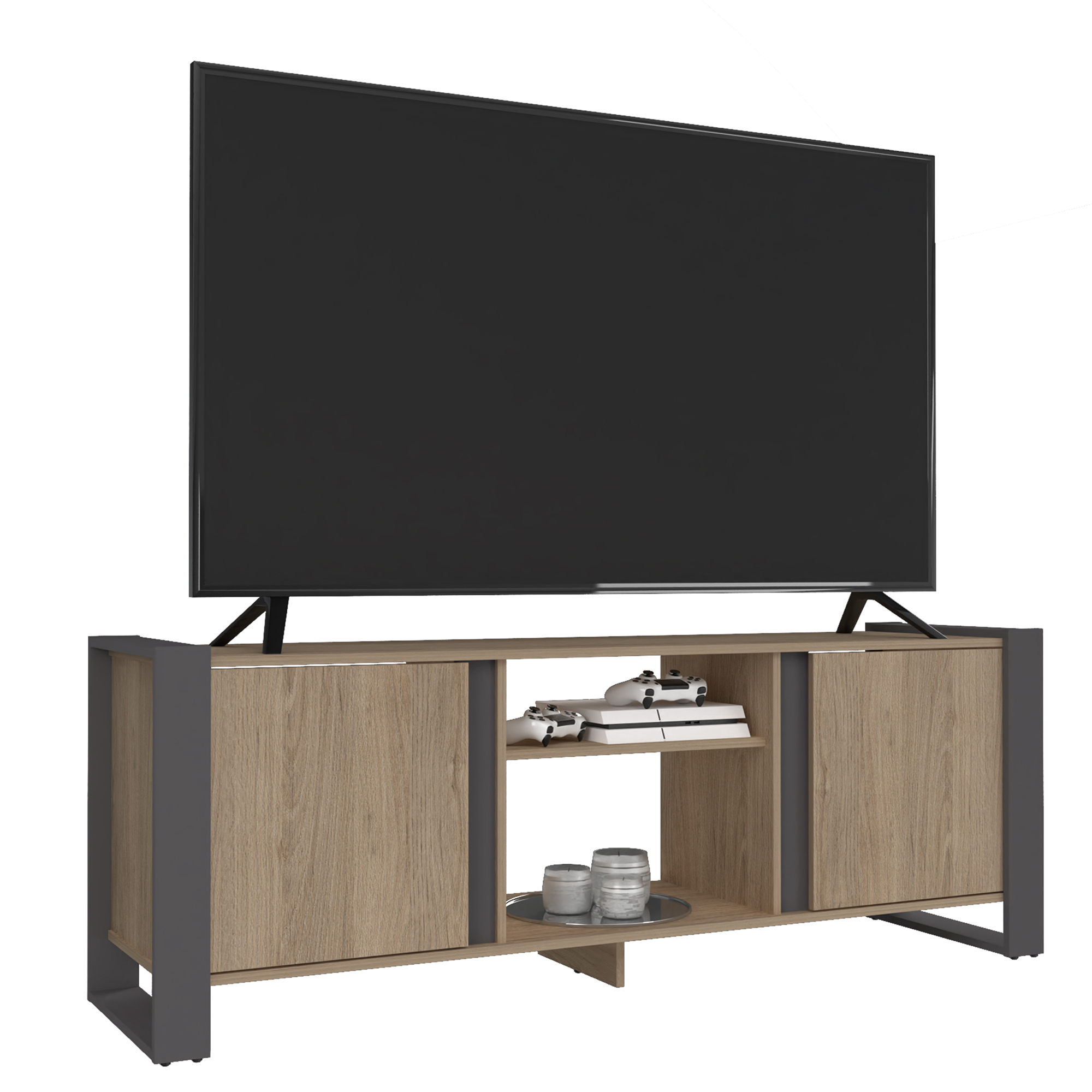MESA TV/VIDEO 60x160x43 MTV26219 ARENA/PLOMO HASTA 65'' - Image 2