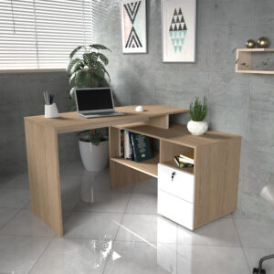ESTACION DE TRABAJO 74x120x100 ET5315 ARENA/BLANCO