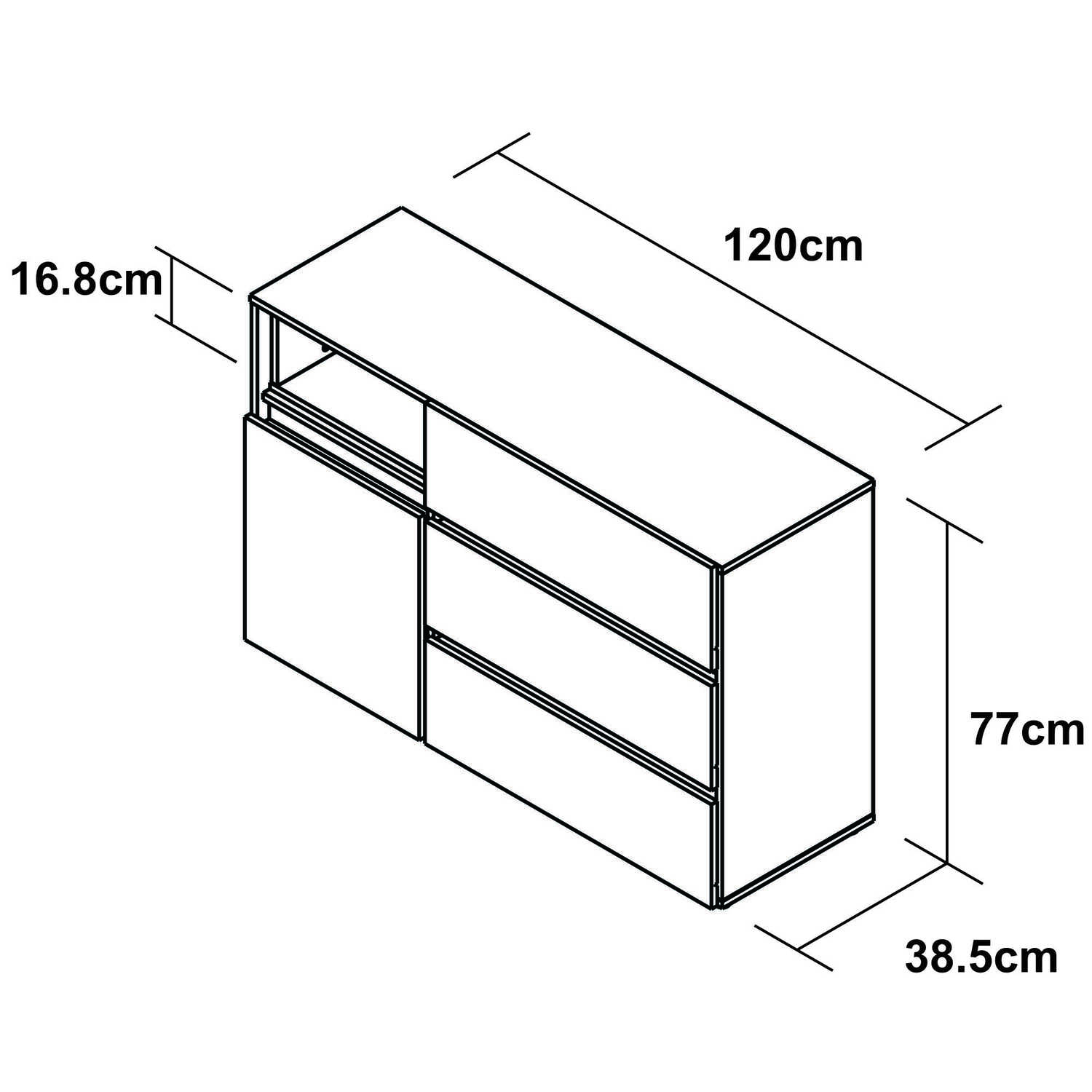 COMODA 77x120x40 COM10428 ARENA/PLOMO - Image 5